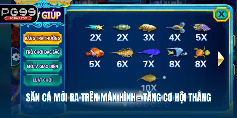 Săn cá mới ra trên màn hình - Tăng cơ hội thắng